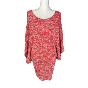 BCBG Maxazria XL Sweater Pink White